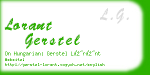 lorant gerstel business card